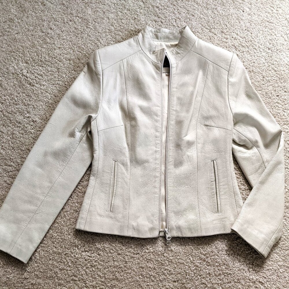 Vintage Mitici Anni 60 Leather Moto Jacket Italy 100% Vera Pelle Soft - XSmall